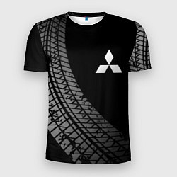 Мужская спорт-футболка Mitsubishi tire tracks