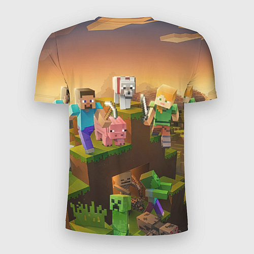 Мужская спорт-футболка Глеб Minecraft / 3D-принт – фото 2