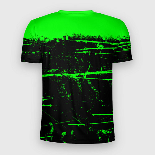 Мужская спорт-футболка Monster energy green neon / 3D-принт – фото 2