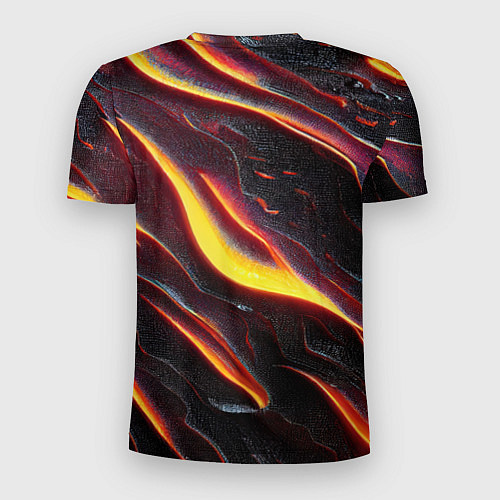 Мужская спорт-футболка Огонь сквозь расколы в плите как магическая лава / 3D-принт – фото 2