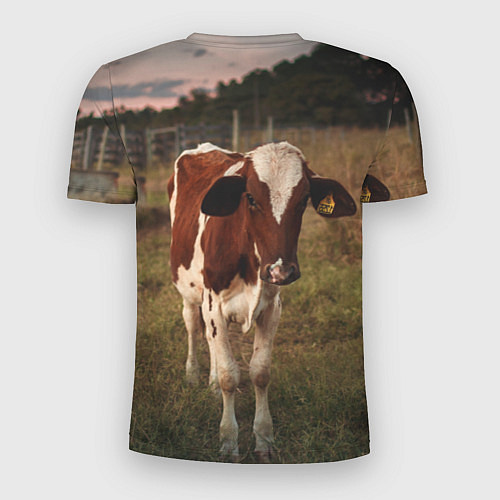 Мужская спорт-футболка Корова гуляет вечером / 3D-принт – фото 2
