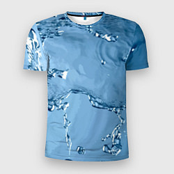 Мужская спорт-футболка Водные подтёки на стекле