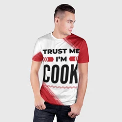 Футболка спортивная мужская Trust me Im cook white, цвет: 3D-принт — фото 2