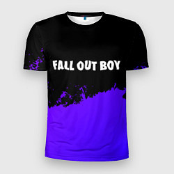 Мужская спорт-футболка Fall Out Boy purple grunge