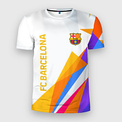 Мужская спорт-футболка Barcelona абстракция цветные геометрии