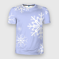 Мужская спорт-футболка Снежинок узоры