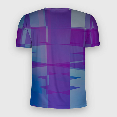 Мужская спорт-футболка Геометрические объёмные фиолетовые кубы / 3D-принт – фото 2