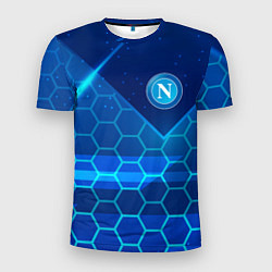 Мужская спорт-футболка Napoli Соты абстракция