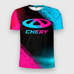 Мужская спорт-футболка Chery - neon gradient