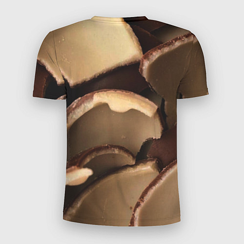 Мужская спорт-футболка Кусочки шоколадных яйиц / 3D-принт – фото 2