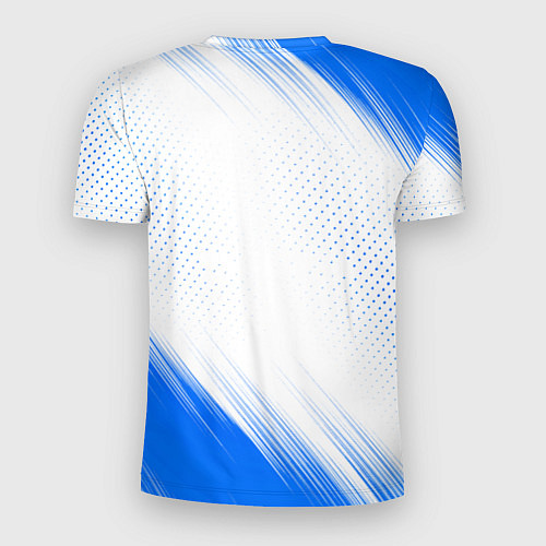 Мужская спорт-футболка Bmw синяя текстура / 3D-принт – фото 2