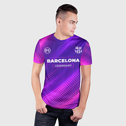 Футболка спортивная мужская Barcelona legendary sport grunge, цвет: 3D-принт — фото 2
