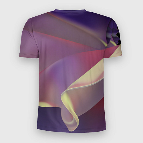 Мужская спорт-футболка Абстрактные объёмные волны бархата / 3D-принт – фото 2