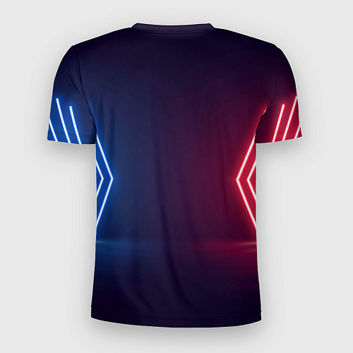 Мужская спорт-футболка Искусственный интеллект AI technology неоновый све / 3D-принт – фото 2