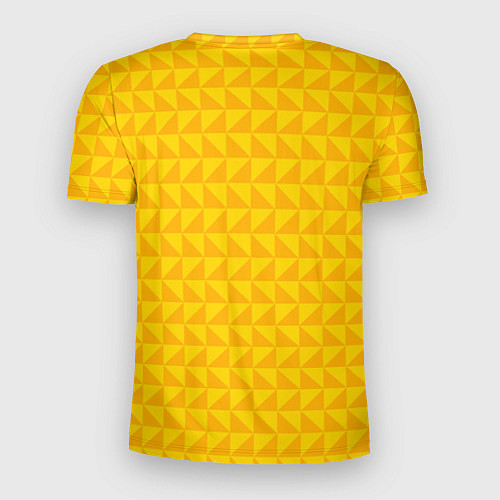 Мужская спорт-футболка Геометрия - желтые треугольники / 3D-принт – фото 2