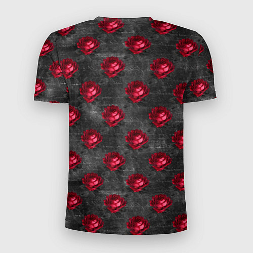 Мужская спорт-футболка Красные бутоны цветов / 3D-принт – фото 2