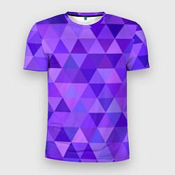 Футболка спортивная мужская Фиолетовые фигуры, цвет: 3D-принт