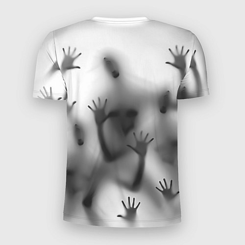 Мужская спорт-футболка Bodies inside behind a white wall / 3D-принт – фото 2