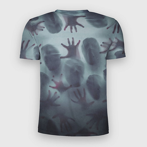 Мужская спорт-футболка Scary faces trying to get out / 3D-принт – фото 2