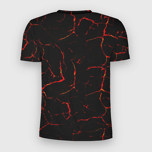 Мужская спорт-футболка Текстура лавы / 3D-принт – фото 2