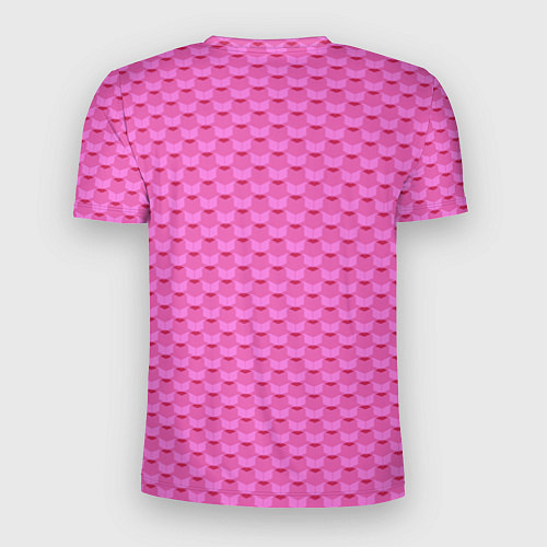 Мужская спорт-футболка Геометрический современный розовый однотонный узор / 3D-принт – фото 2