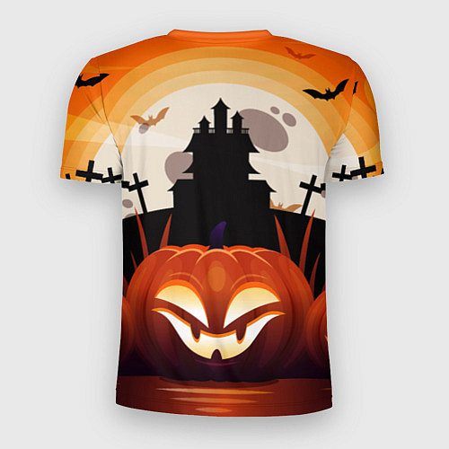 Мужская спорт-футболка Хэллоуин - тыквы / 3D-принт – фото 2