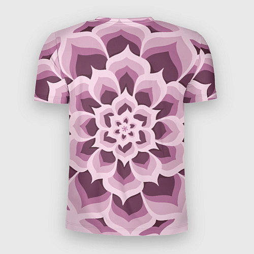 Мужская спорт-футболка Цветочный узор в розовых тонах / 3D-принт – фото 2