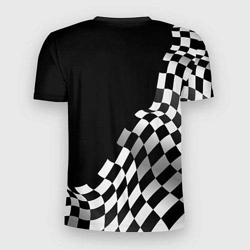 Мужская спорт-футболка SsangYong racing flag / 3D-принт – фото 2