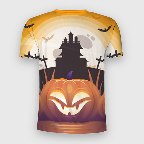 Мужская спорт-футболка Веселая тыква хэллоуин / 3D-принт – фото 2