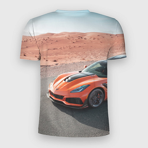 Мужская спорт-футболка Chevrolet Corvette - Motorsport - Desert / 3D-принт – фото 2