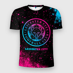 Футболка спортивная мужская Leicester City - neon gradient, цвет: 3D-принт