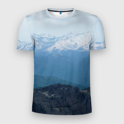 Мужская спорт-футболка Кавказские горы
