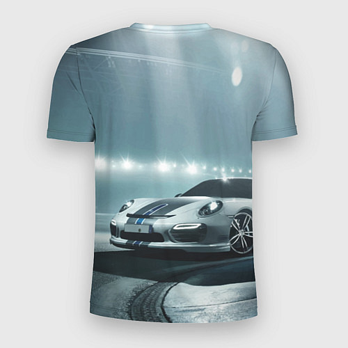 Мужская спорт-футболка Porsche - racing route - motorsport / 3D-принт – фото 2