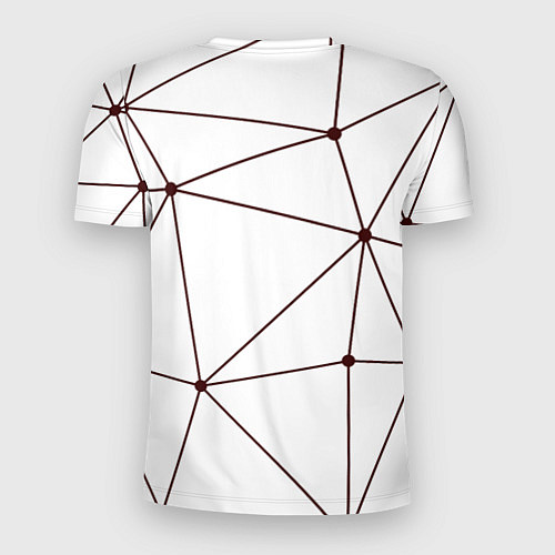 Мужская спорт-футболка Геометрические линии на белом фоне / 3D-принт – фото 2