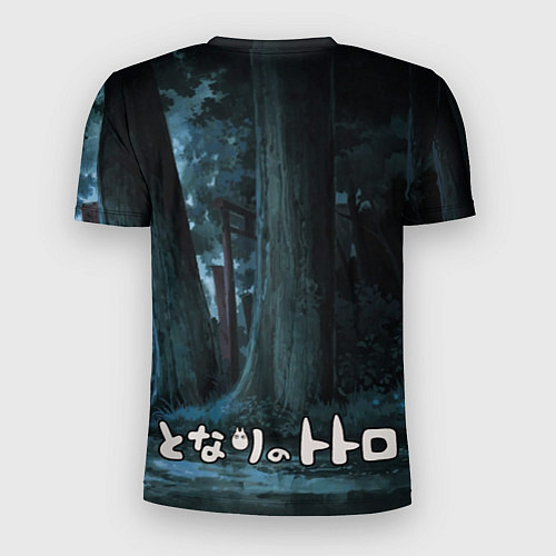 Мужская спорт-футболка Totoro in rain forest / 3D-принт – фото 2
