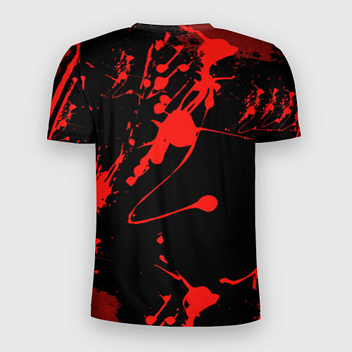 Мужская спорт-футболка Slipknot red blood / 3D-принт – фото 2