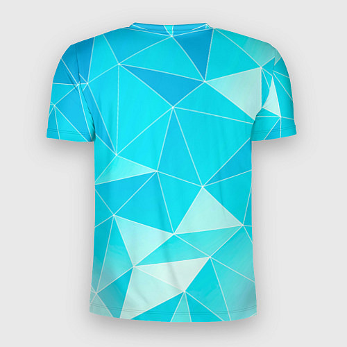 Мужская спорт-футболка Легкие голубые блоки с градиентом / 3D-принт – фото 2