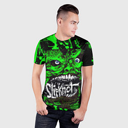 Футболка спортивная мужская Slipknot - green monster по, цвет: 3D-принт — фото 2