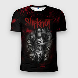 Футболка спортивная мужская Slipknot dark red, цвет: 3D-принт