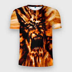 Мужская спорт-футболка Fire demon scream