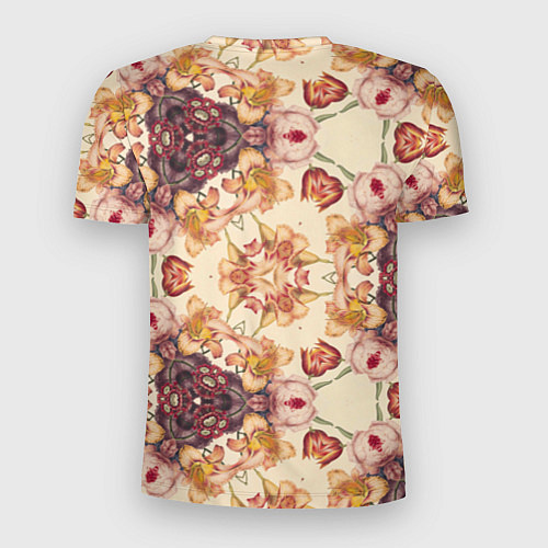 Мужская спорт-футболка Цветы абстрактные розы / 3D-принт – фото 2