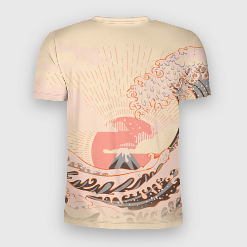 Мужская спорт-футболка Бурные океанские волны на восходе солнца / 3D-принт – фото 2