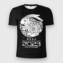 Футболка спортивная мужская Year of the rabbit, year of the rabbit, 2023, цвет: 3D-принт