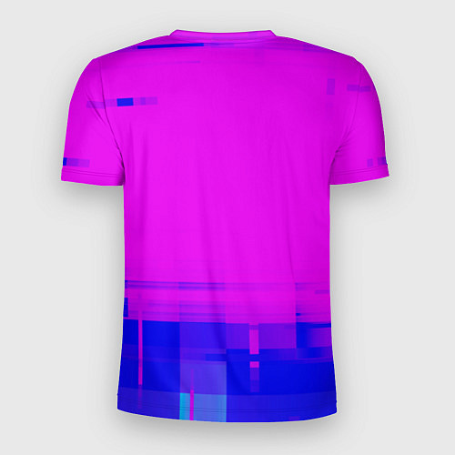 Мужская спорт-футболка Among Us glitch text effect: символ сверху / 3D-принт – фото 2