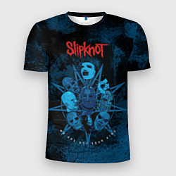 Мужская спорт-футболка Slipknot blue
