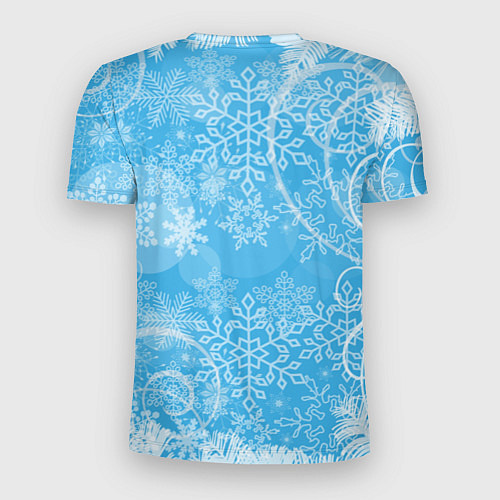 Мужская спорт-футболка Морозный узор на стекле 2023 / 3D-принт – фото 2