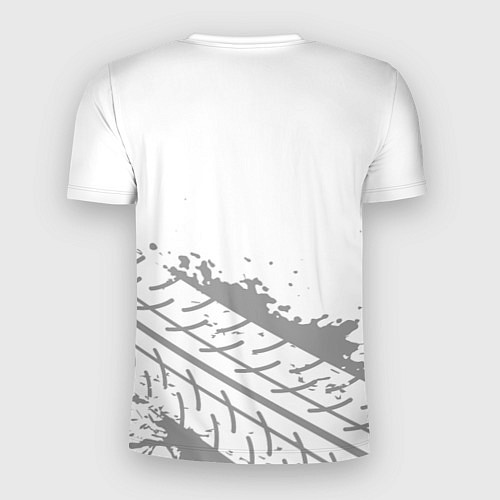 Мужская спорт-футболка Infiniti speed на светлом фоне со следами шин: сим / 3D-принт – фото 2