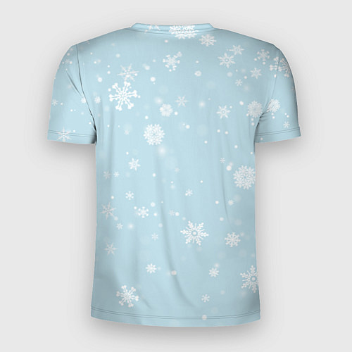 Мужская спорт-футболка Кролик в снеженом лесу / 3D-принт – фото 2
