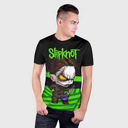 Футболка спортивная мужская Slipknot dark green, цвет: 3D-принт — фото 2