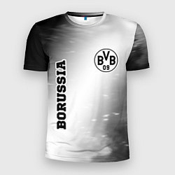 Мужская спорт-футболка Borussia sport на светлом фоне: надпись, символ